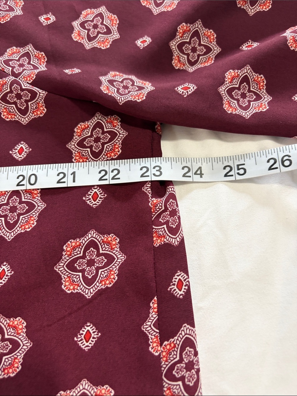 Papermoon Burgundy Floral Medallion Blouse - Picture 8 of 11